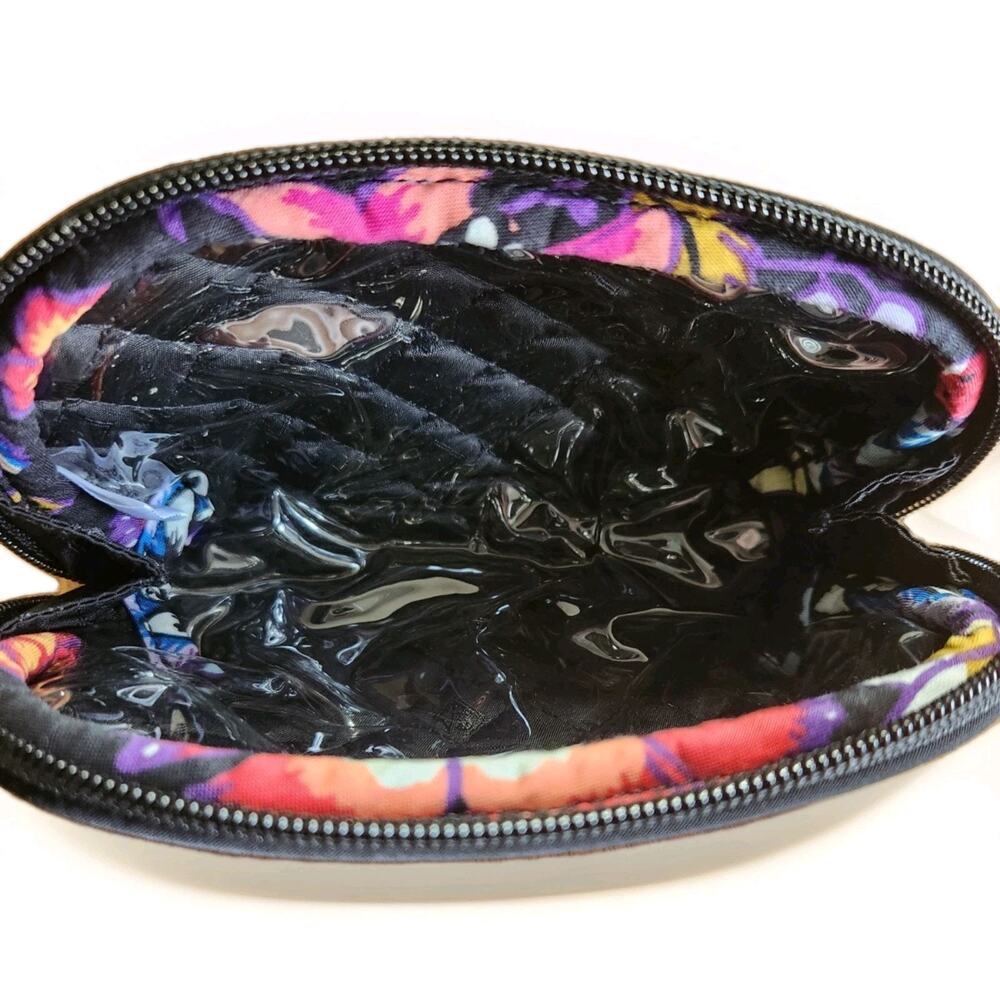 Vera Bradley Iconic 2 Piece Cosmetic Set Midnight Wildflowers - Picture 5 of 9